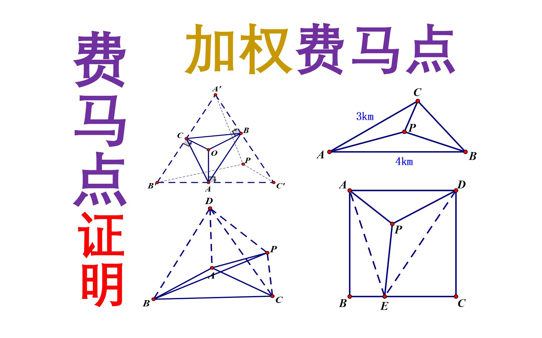 加权费马点问题及费马点定理的证明哔哩哔哩bilibili