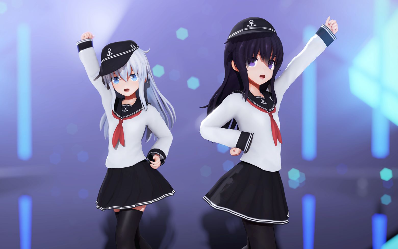 [图]【MMD艦C】響和暁【CALL ME CALL ME】