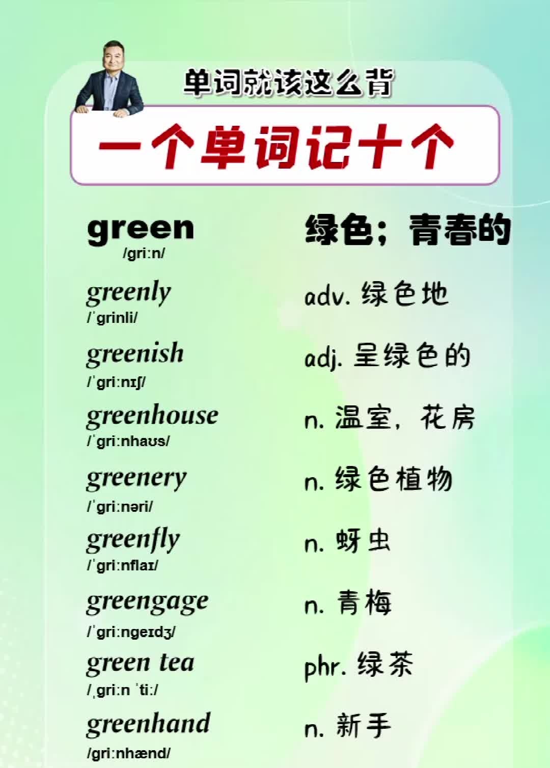 单词就该这么背,一个单词记十个