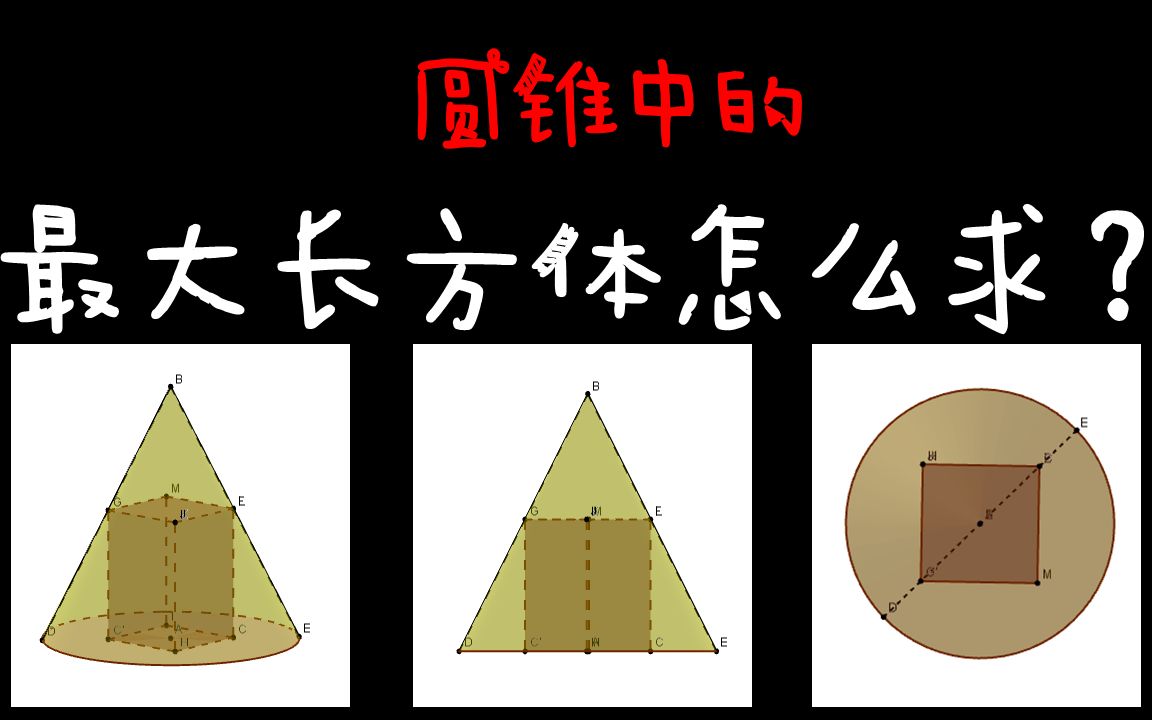 圆锥中的内接长方体居然是这样的未知数wyt
