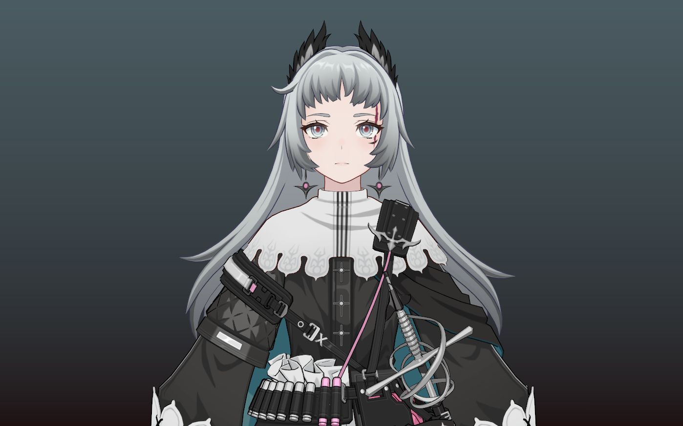 自制明日方舟艾丽妮3d模型 三渲二卡通渲染