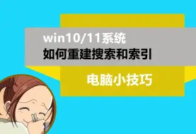 Скачать видео: 搜索栏搜不了东西怎么办啊win10和win11如何重建搜索和索引