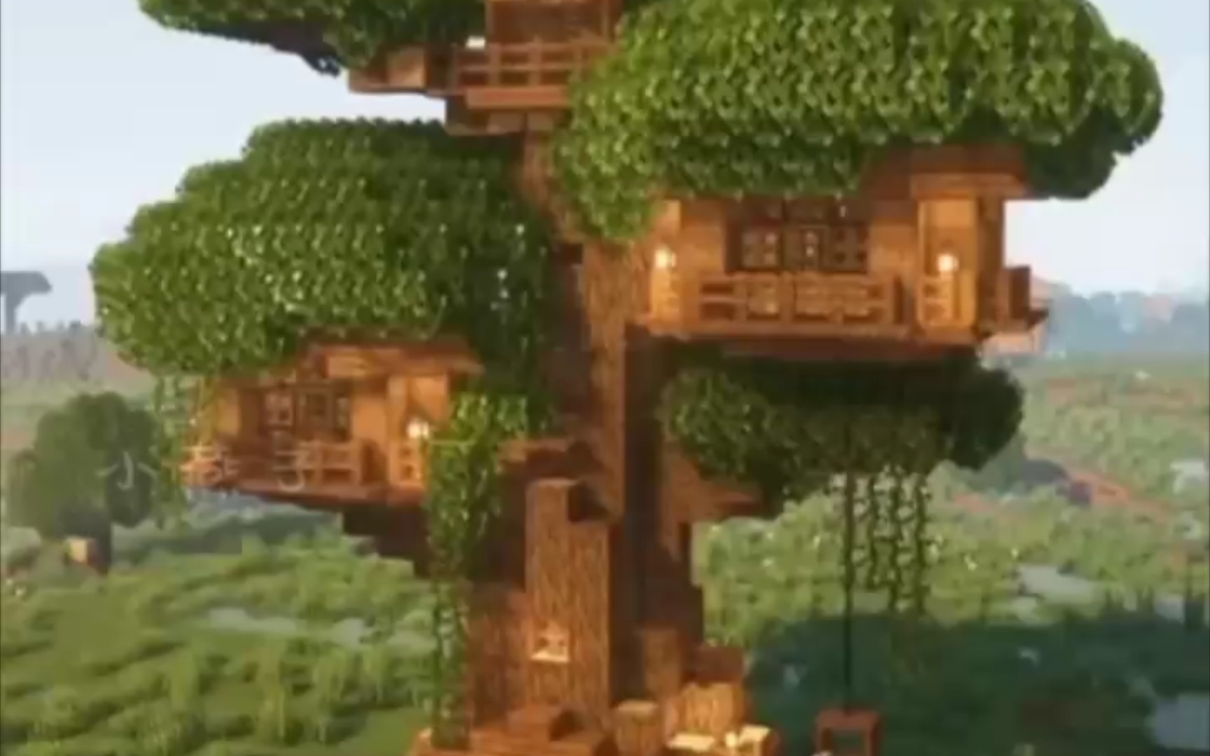 我的世界:树屋搭建