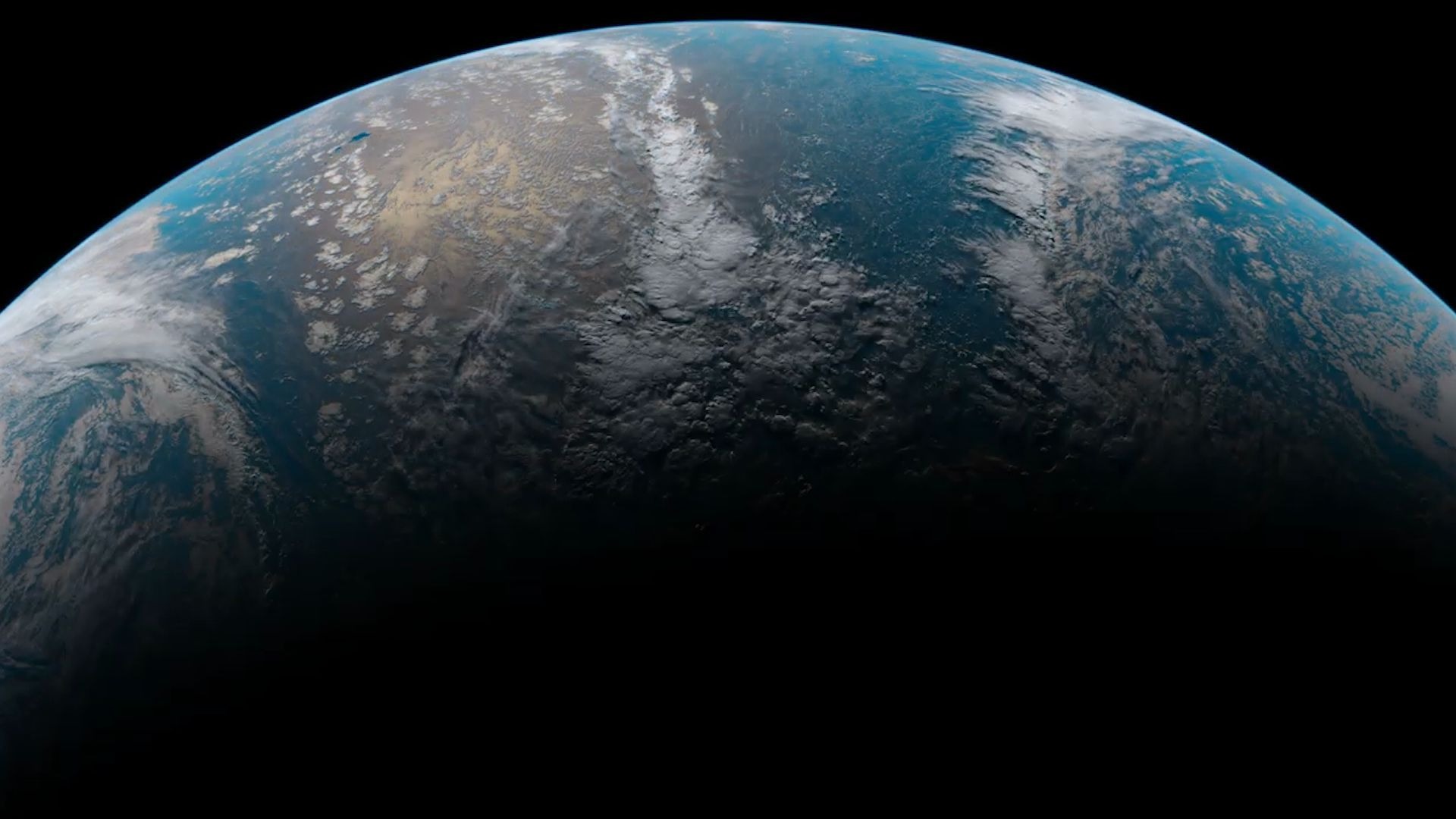 外太空,观看我们美丽的地球