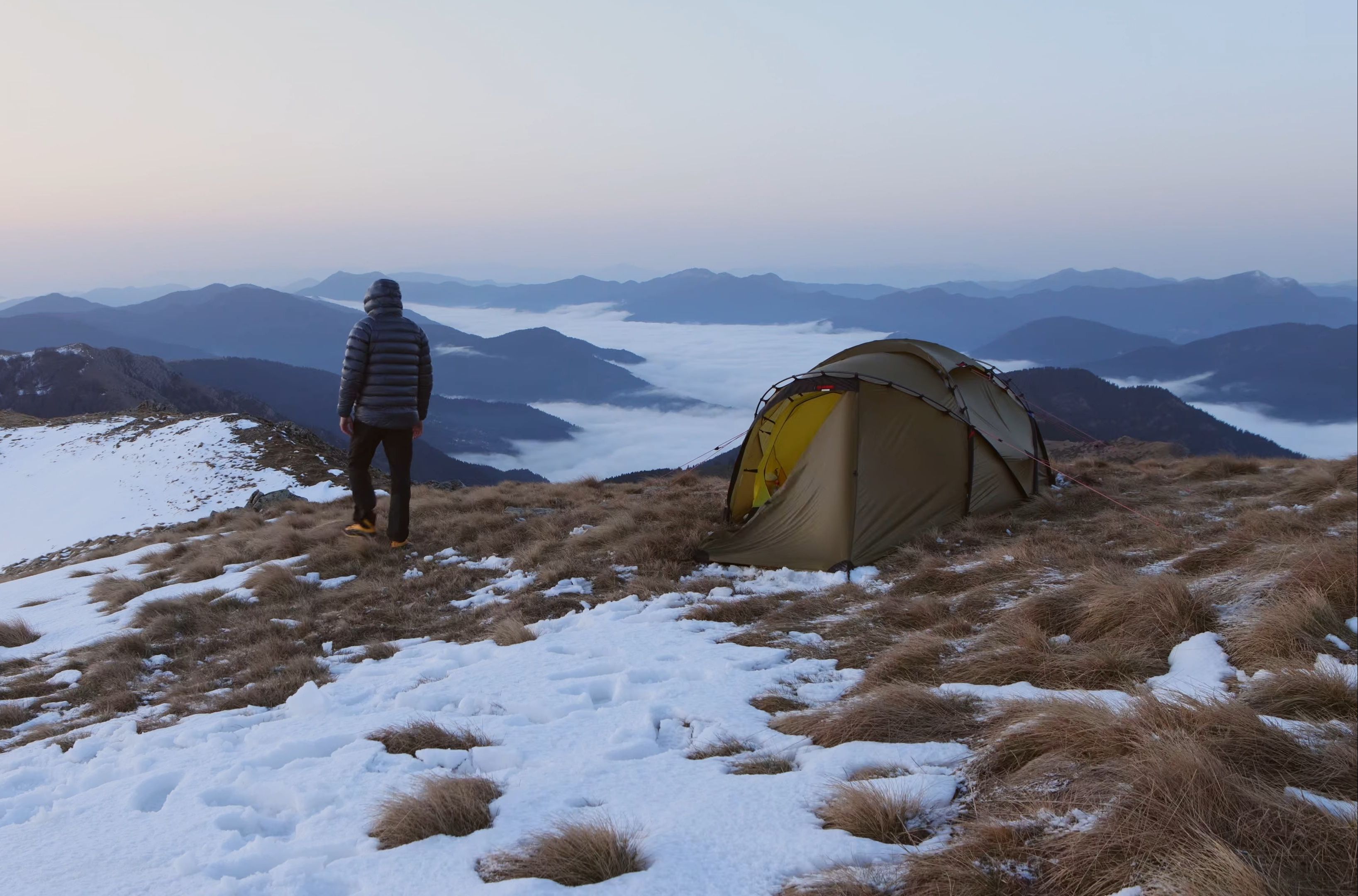 【希腊sarantaina单人徒步】安静徒步短片 雪后徒步登山 野营 silent