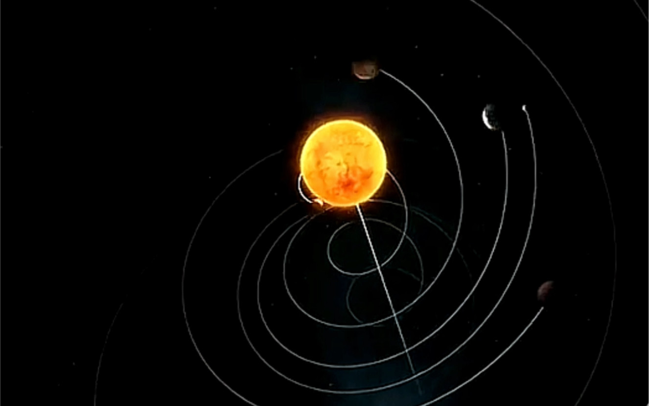 太阳系八大行星运动轨迹,真怕其中一个跟不上哔哩哔哩bilibili