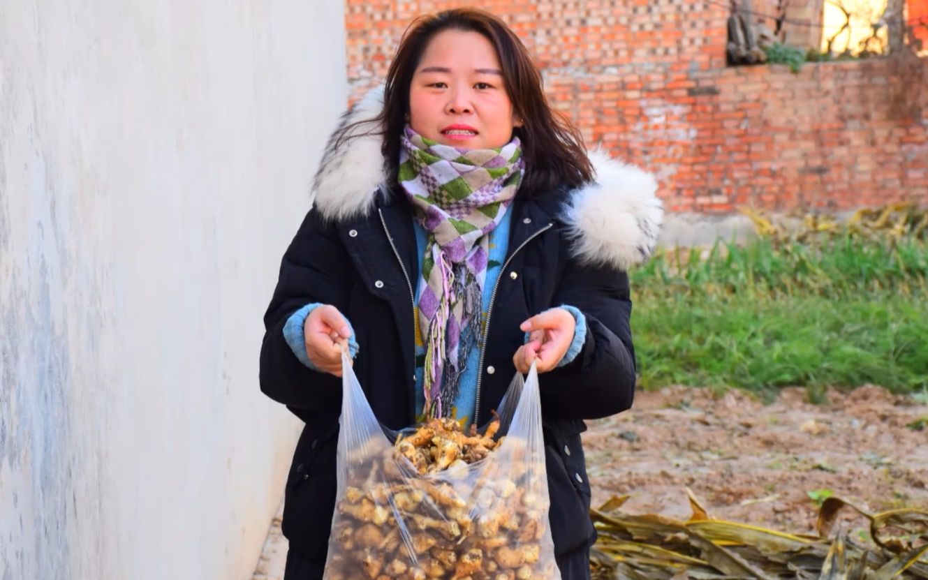 农村娟子去大伯家刨一样东西,随便一吧啦就一大包,怎么做都好吃_哔哩