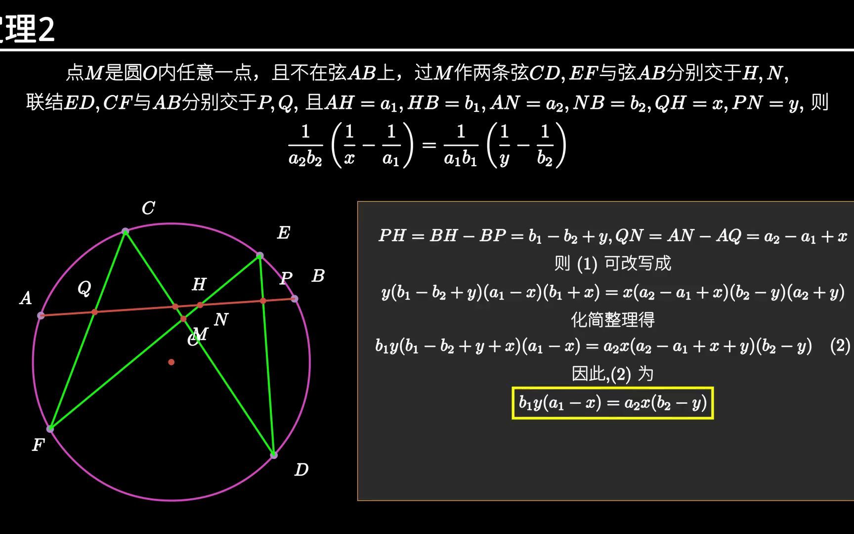 [BIBO数学] 41 蝴蝶定理、坎迪定理的推广哔哩哔哩bilibili