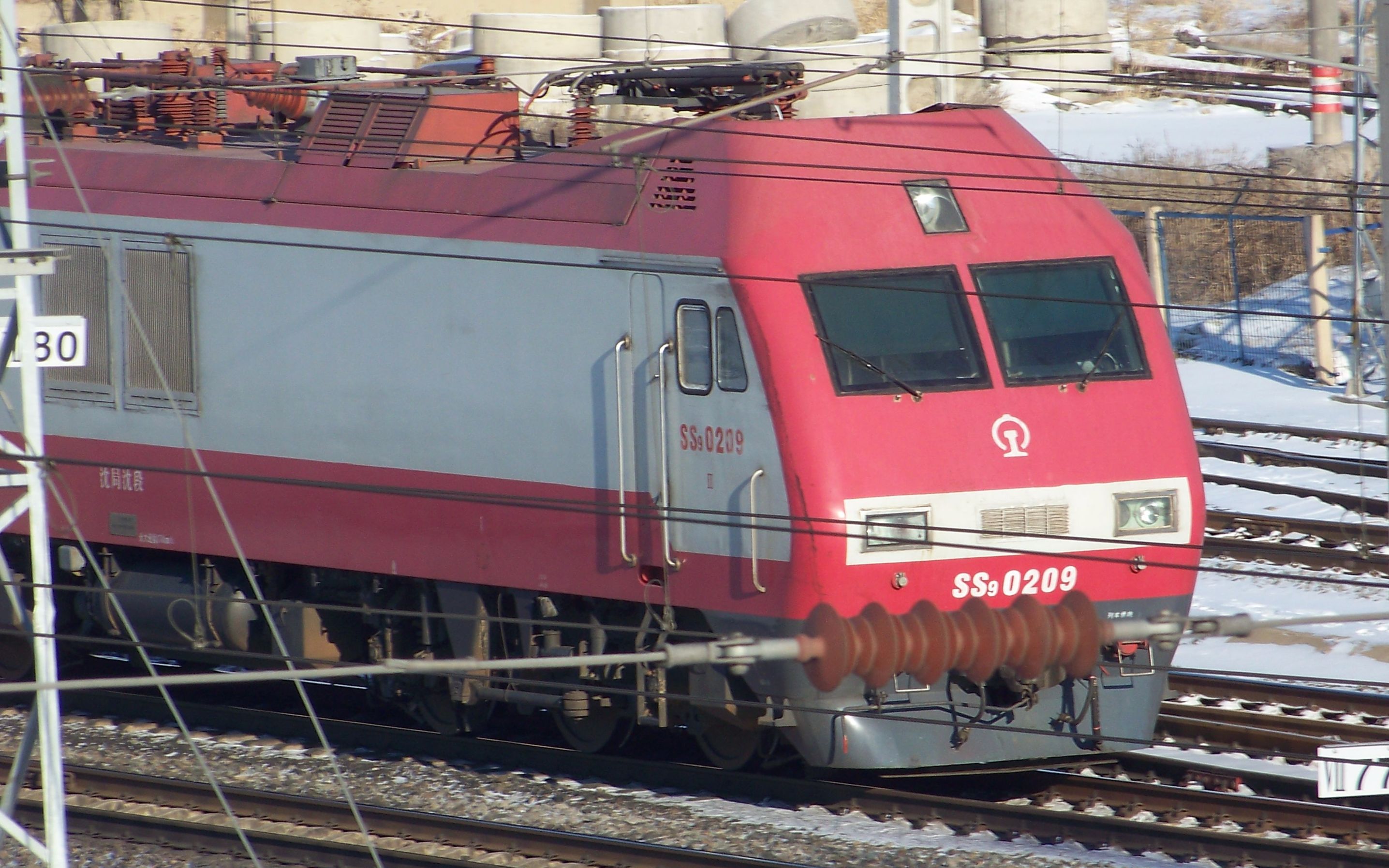 【铁路】四平站拍车1 和谐hxd3b升弓