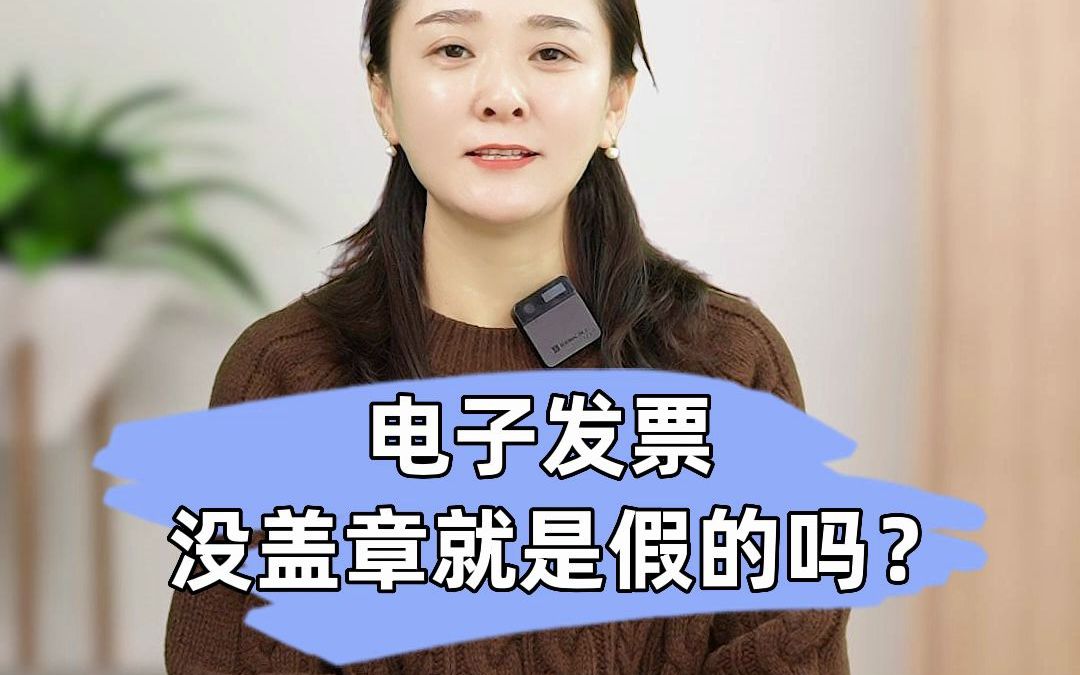 没盖章的电子发票就是假发票吗?#发票哔哩哔哩bilibili