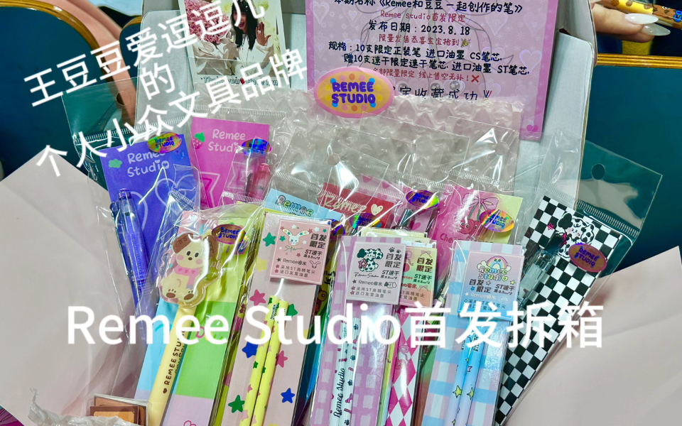 王逗逗爱豆豆儿个人小众品牌Remee Studio拆箱哔哩哔哩bilibili