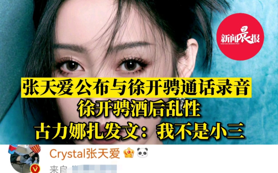 张天爱公布与徐开骋通话录音,徐开骋酒后乱性!古力娜扎:我不是小三哔哩哔哩bilibili