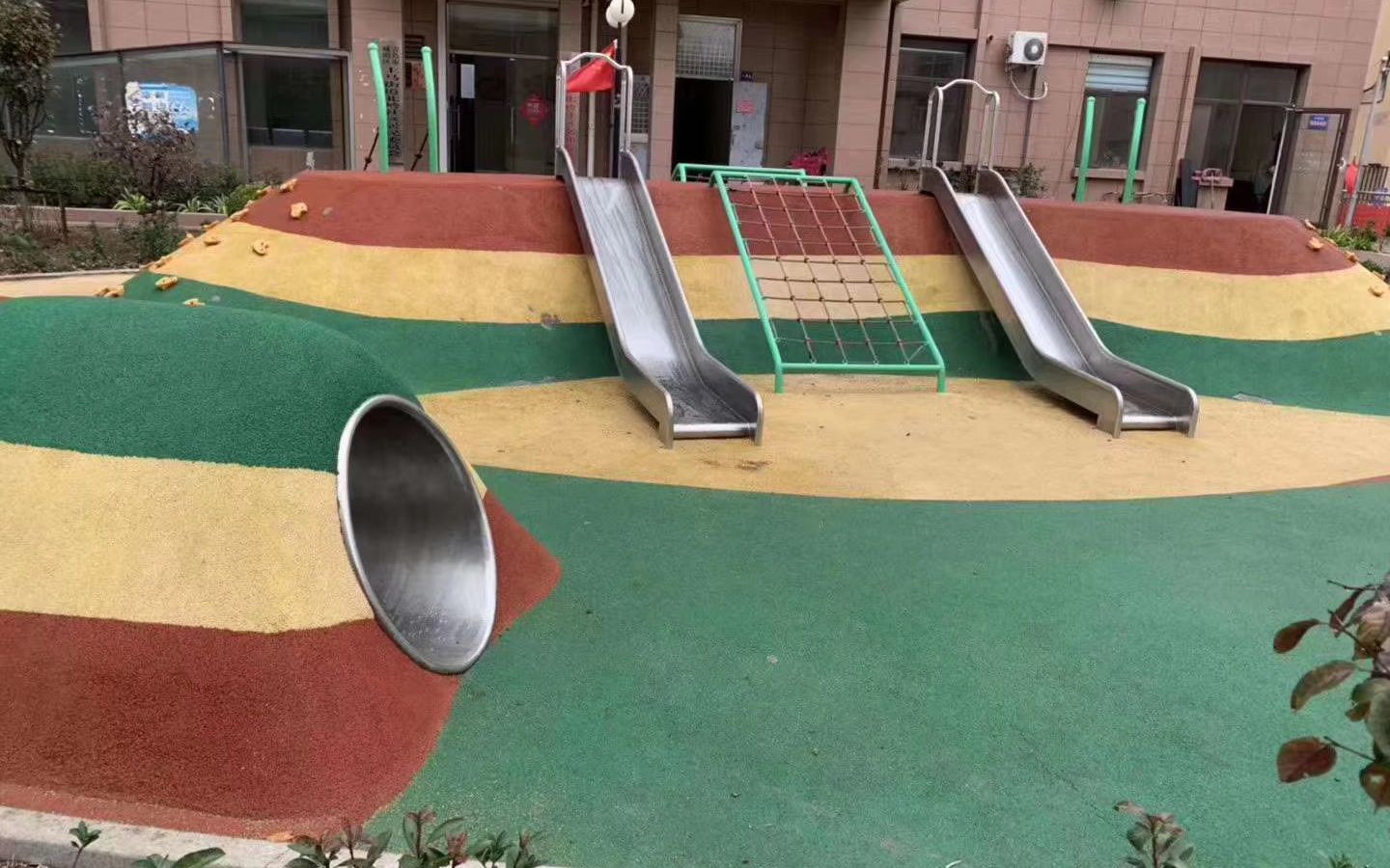 西安户外游乐场儿童不锈钢钻洞厂家案例