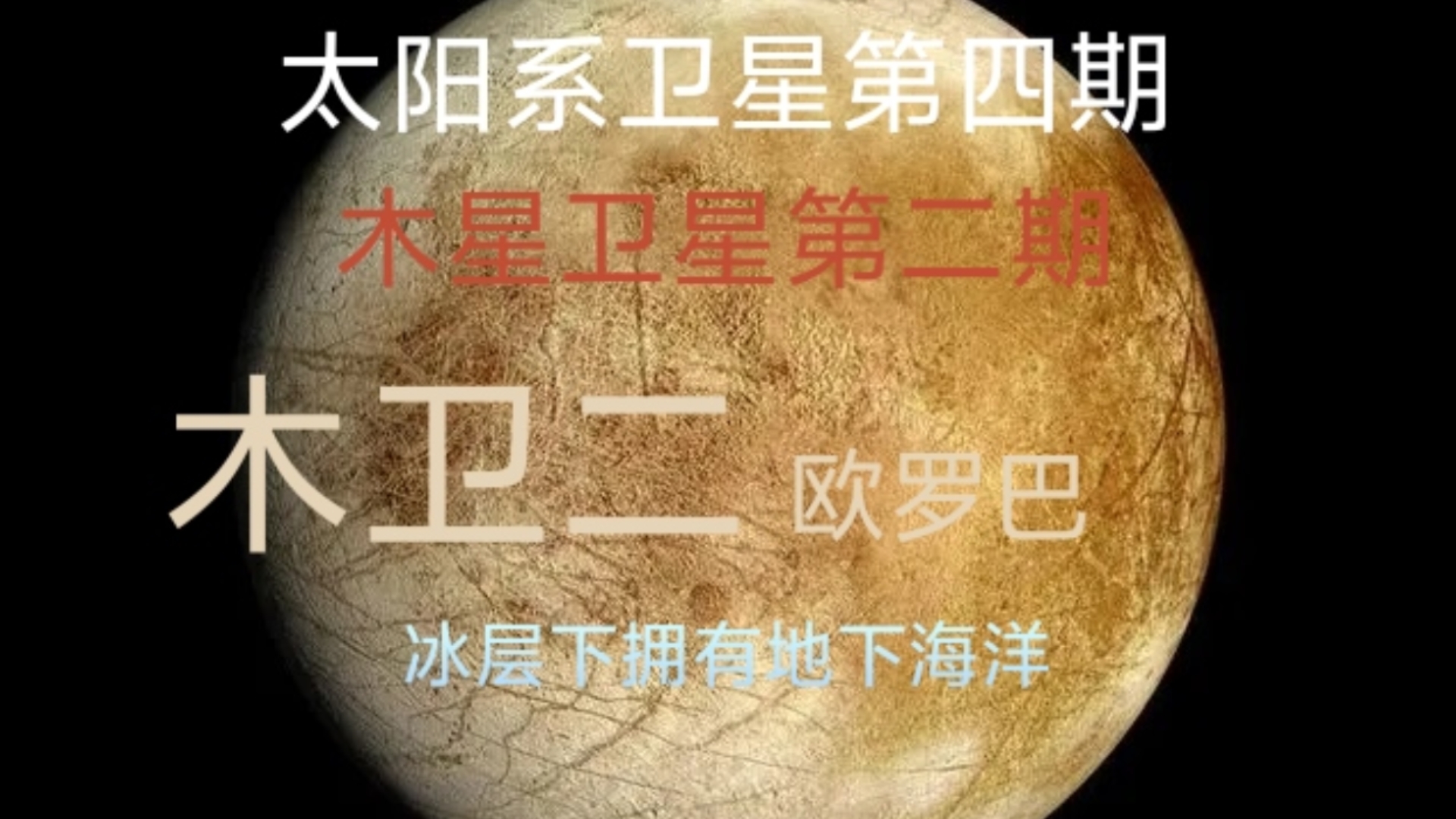 太阳系卫星第四期-木星卫星第二期-木卫二-欧罗巴