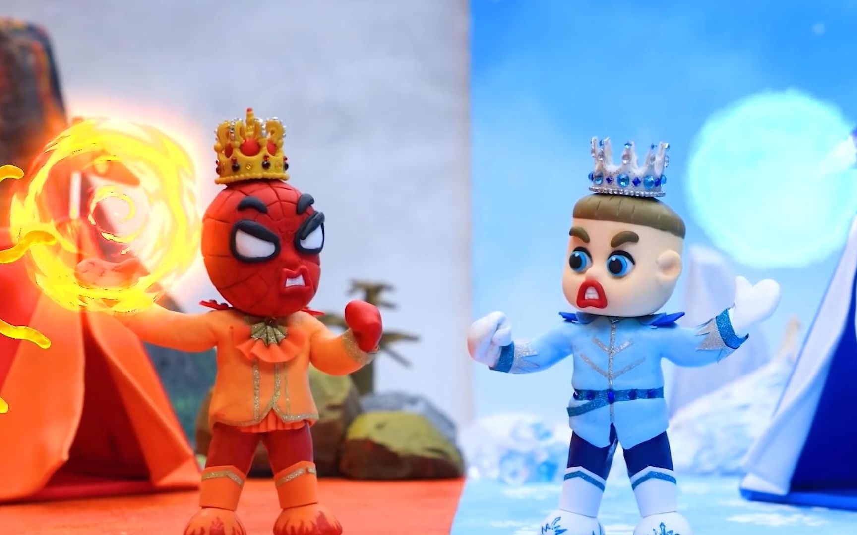 冰娃和火娃俩人谁也不服谁争的是热火朝天!