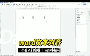 下载视频: word文本对齐-左对齐制表符-wps小技巧