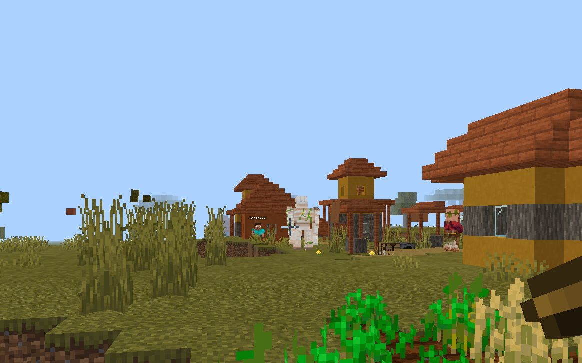 【三哥实况x羊子啊啊啊】我的世界村庄掠夺生存p1_羊子和铁傀儡_哔哩