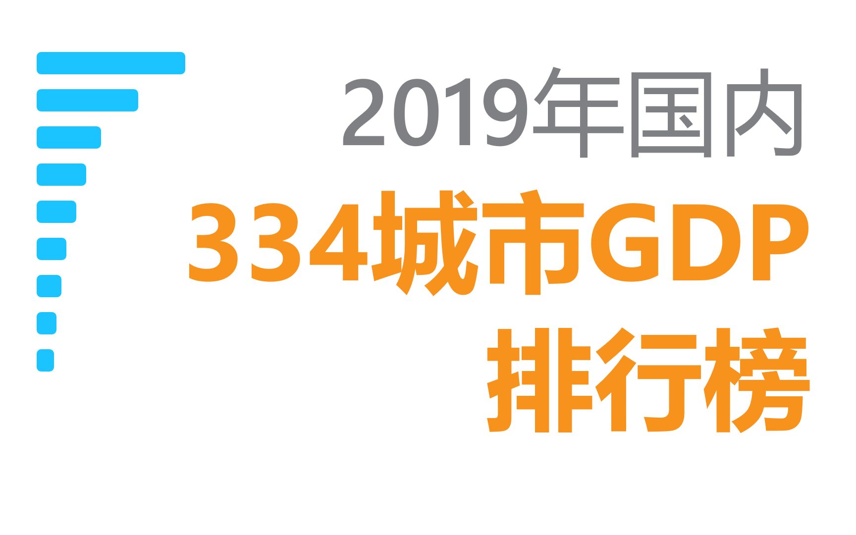 2019年国内334城市GDP排行榜,你的家乡排第几?哔哩哔哩bilibili