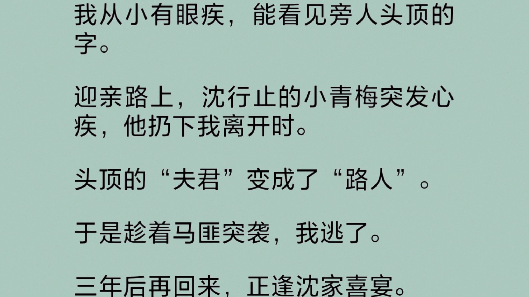 他扔下我离开时,头顶的"夫君"成了"路人".我趁着马匪突袭逃了.