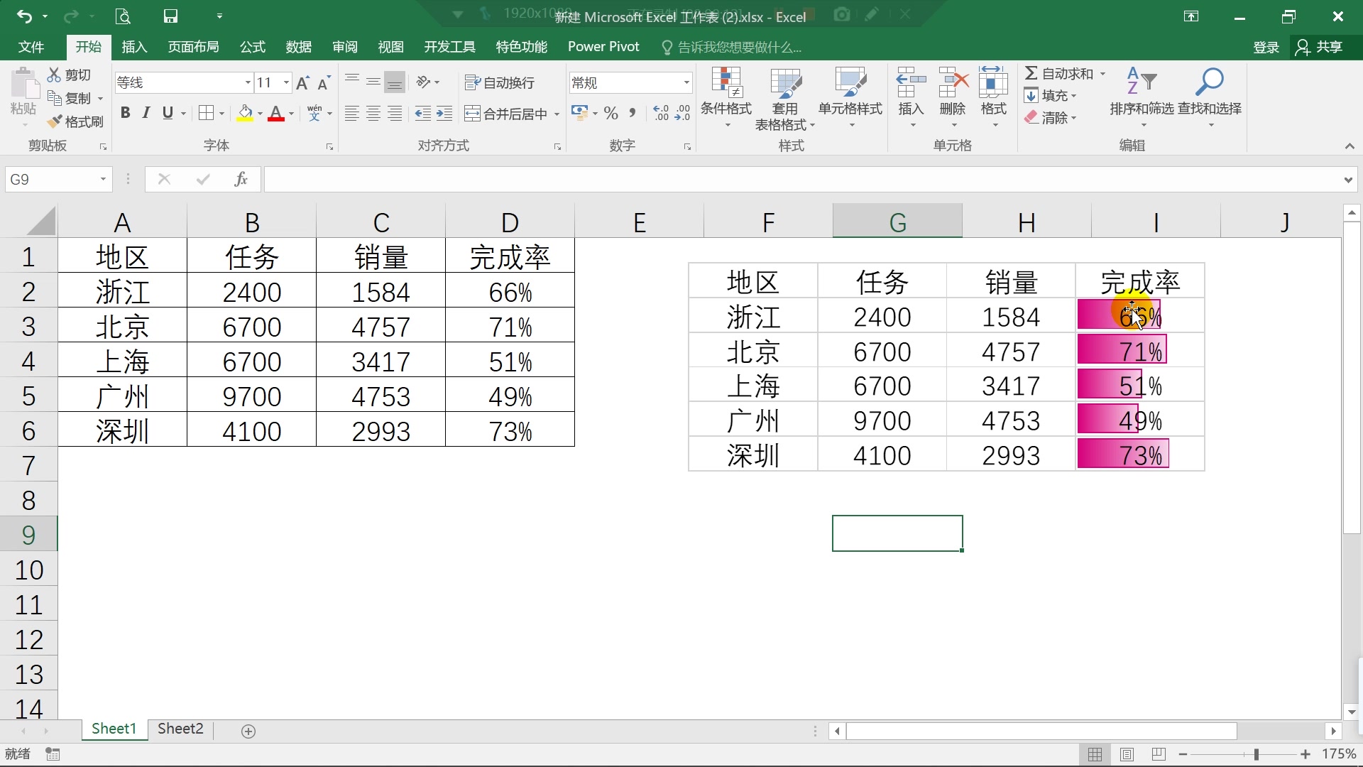 Excel小技巧:条件格式之数据条哔哩哔哩bilibili