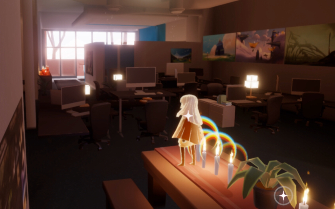 【sky光遇】无道具卡进办公室教程_哔哩哔哩_bilibili