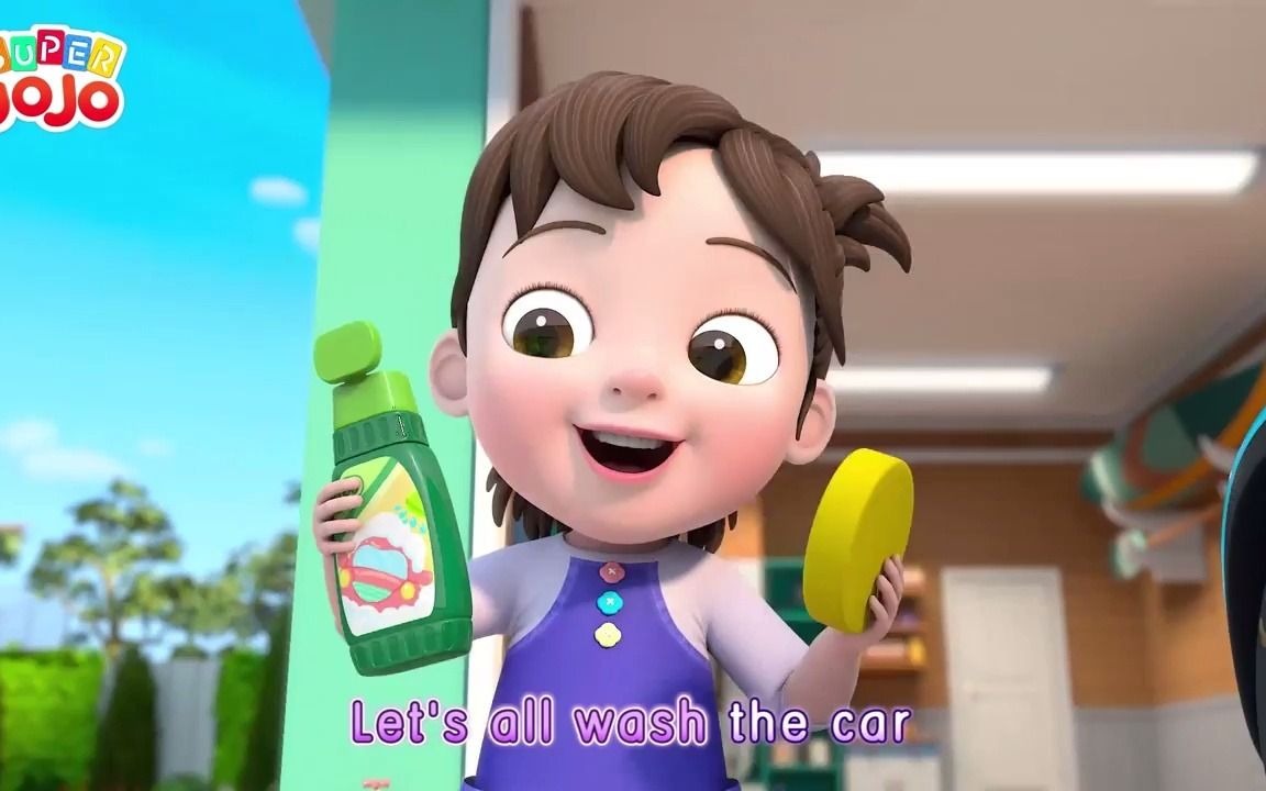 [图]JOJO洗车Let's wash the car 幼儿英语儿歌启蒙