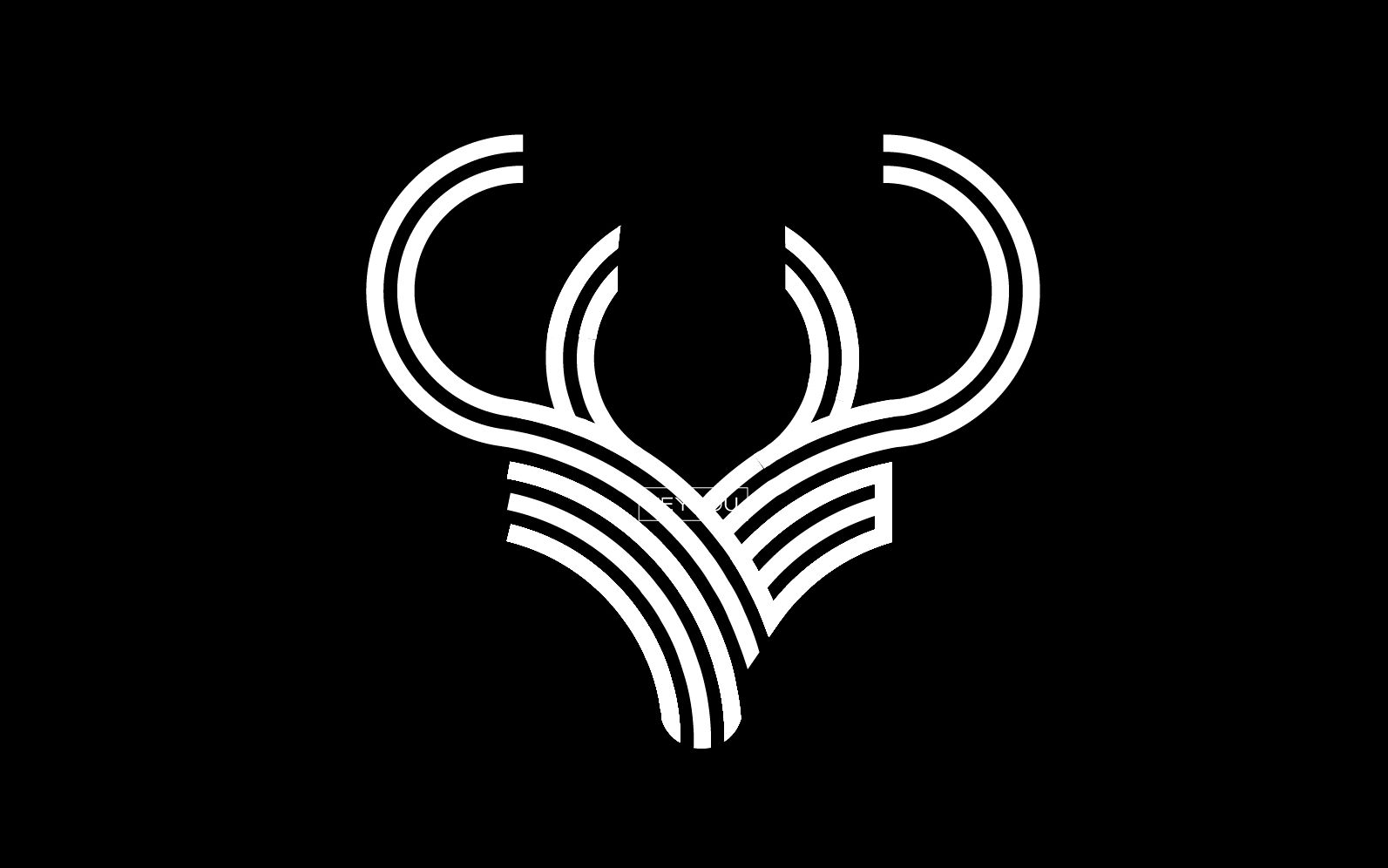 鹿动物简约线条logo生成制作教程