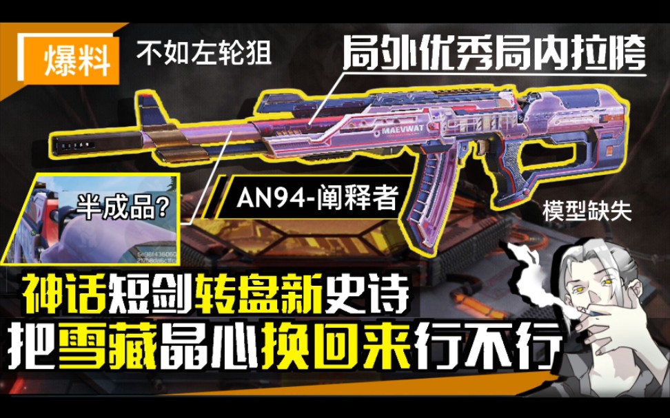 外服短剑无畏转盘替换皮肤"an94-阐释者"高清预览,没活可以咬打火机