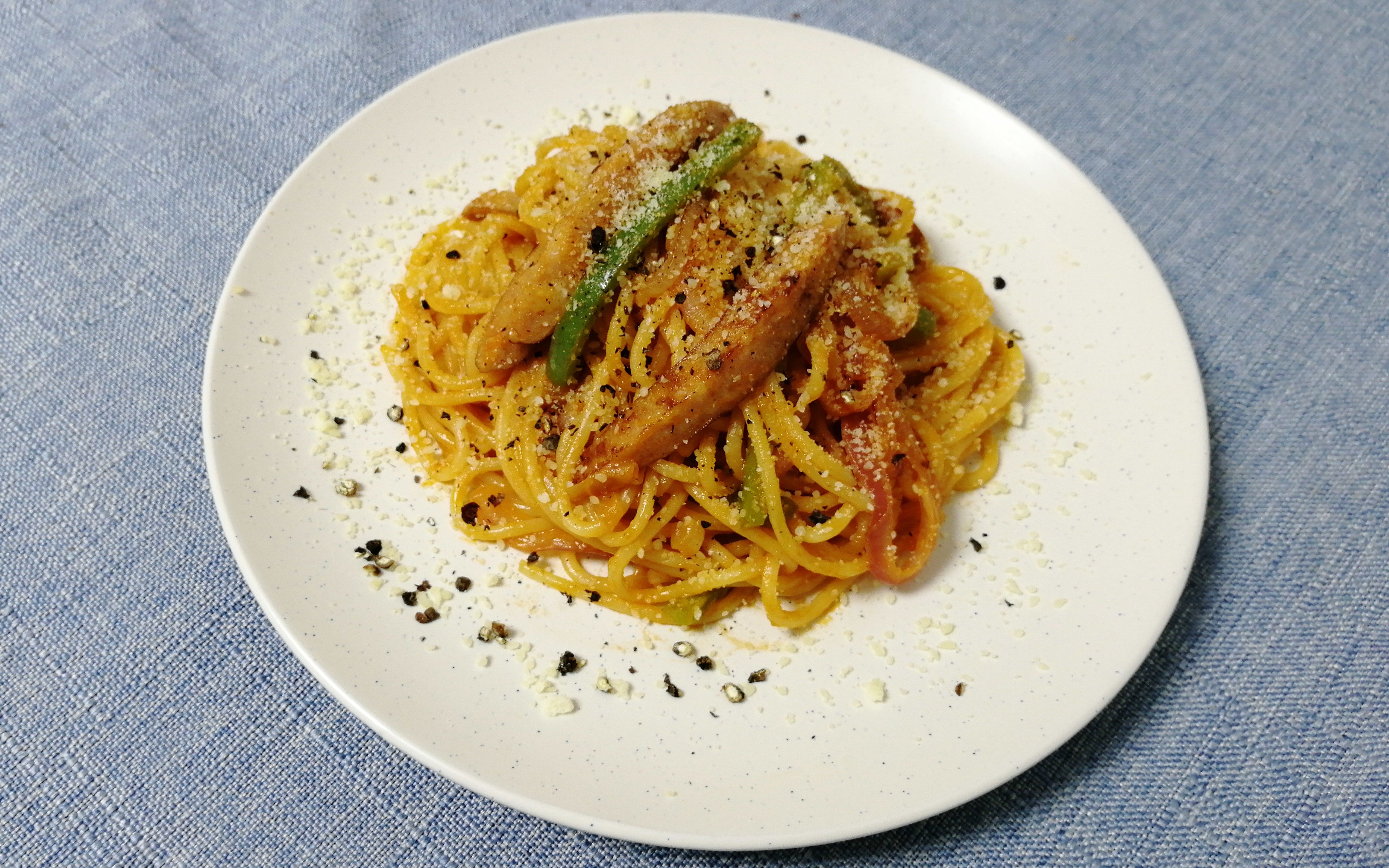 深夜食堂里的日式意大利面napoli,复制改良版【一坨肉】