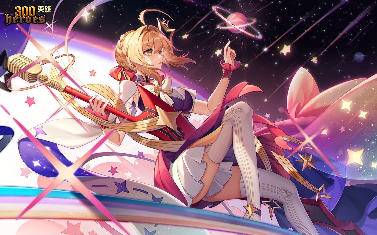 300英雄sn尼禄星空皮肤日月星辰