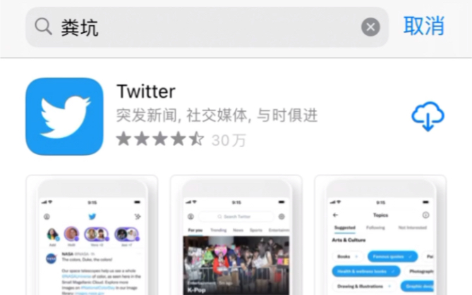 当你在App Store搜索粪坑哔哩哔哩bilibili