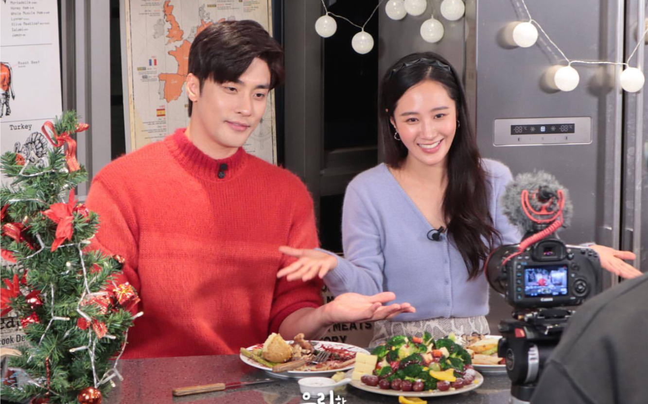[成勛&權俞利]下廚&吃播～煎牛排&烤馬鈴薯,整聖誕樹沙律|yuri的餐桌&