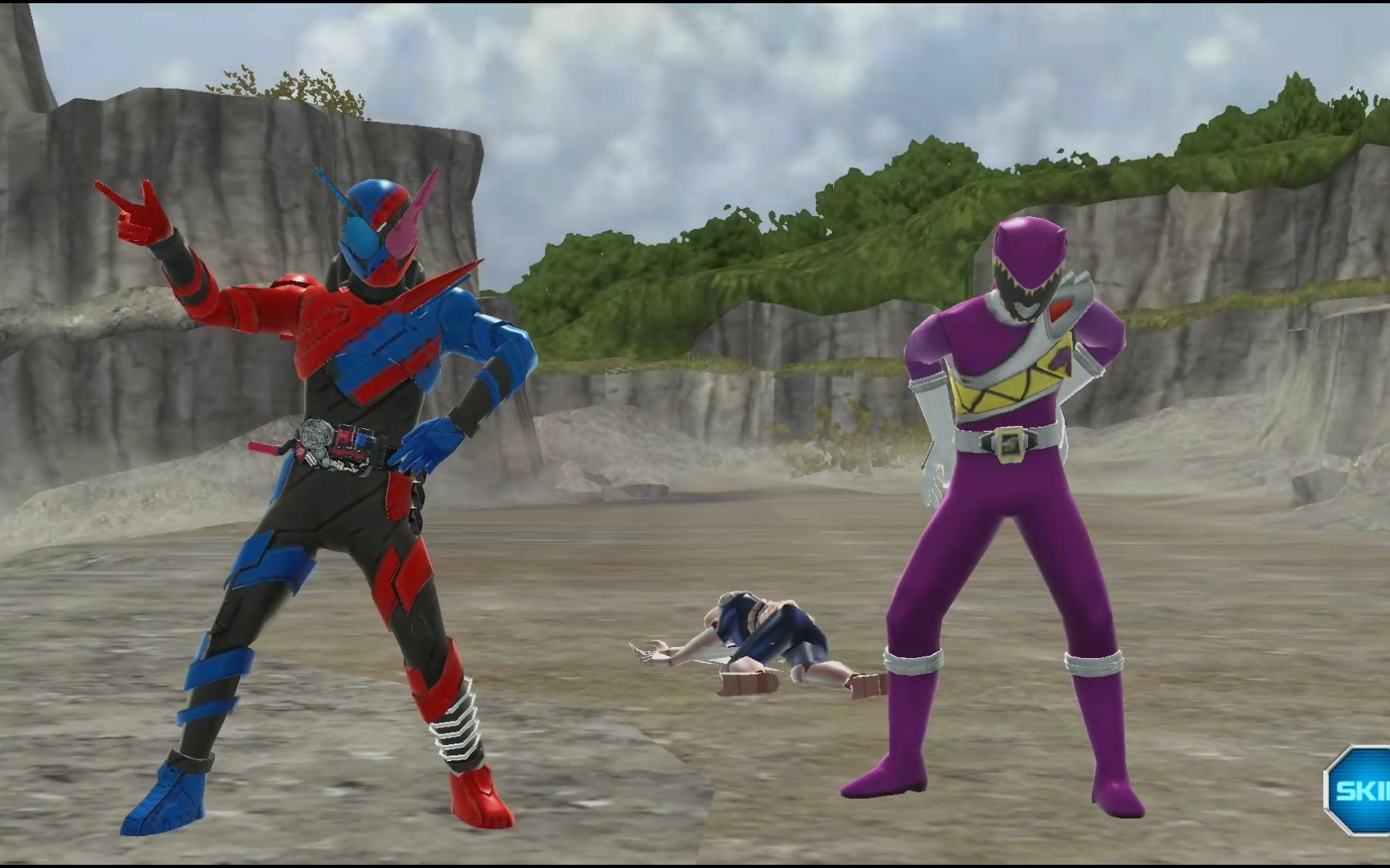 超级战队传奇战争战队vs骑士强龙紫和假面骑士build必杀技