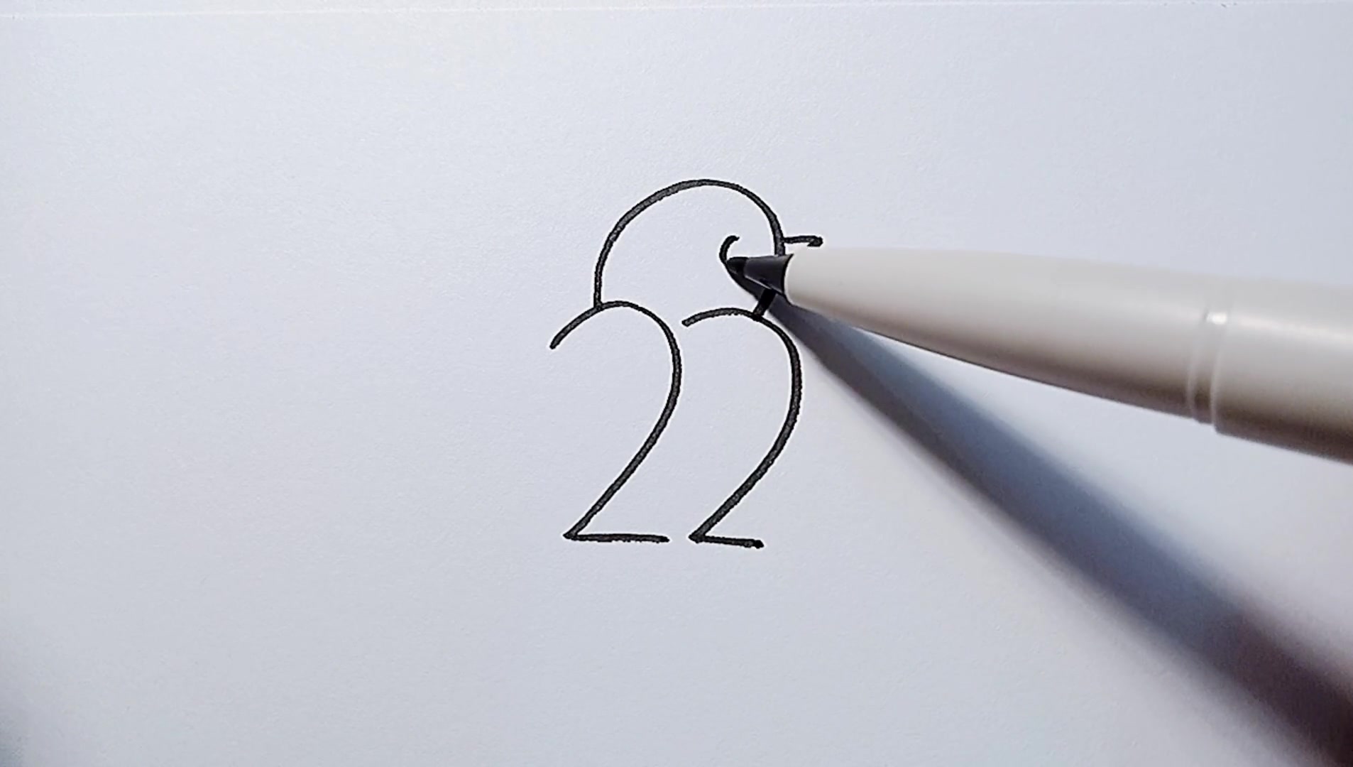 数字2画小鸟的画法图片