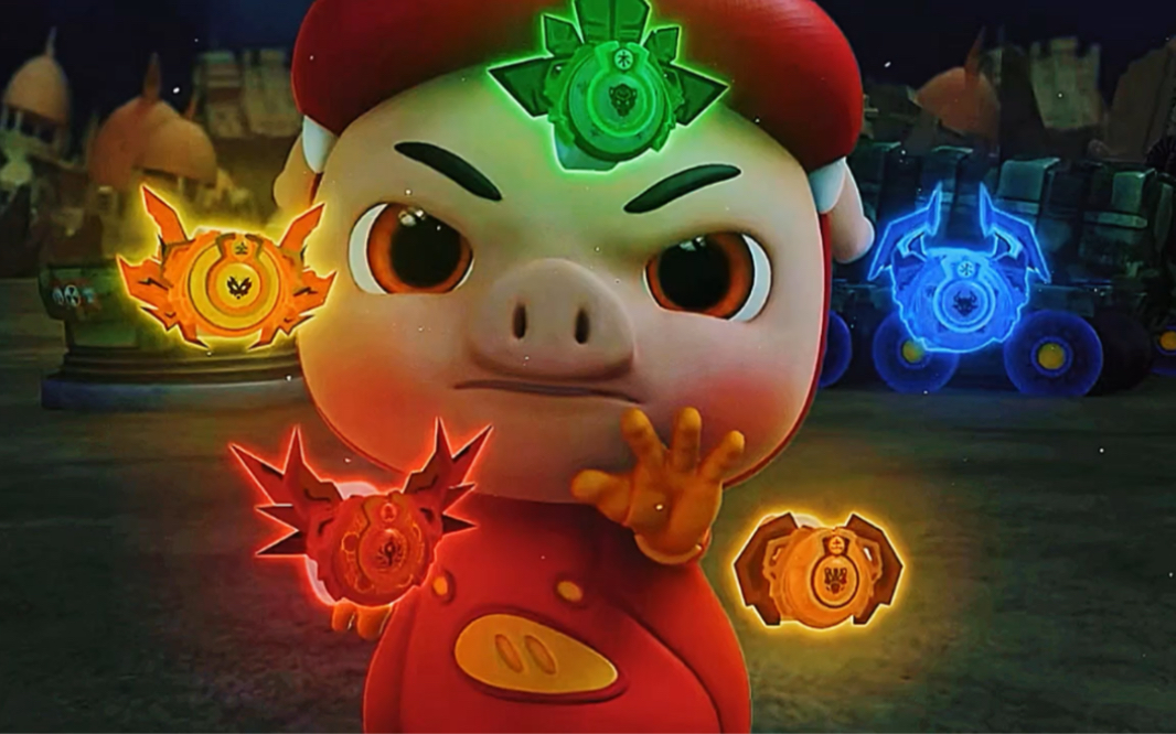 猪猪侠为了保护童话世界再次召唤五灵王 !