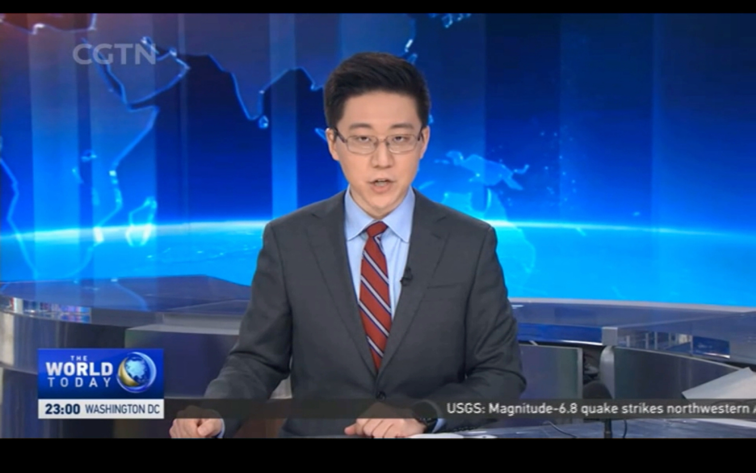 【放送文化】cgtn财经主播 machel wang 代班主持 the world today