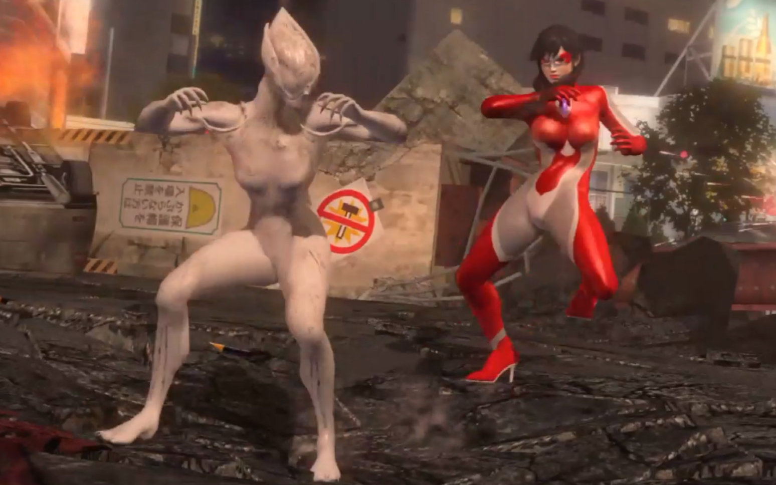 [图]DOA5 蒂娜 VS 海莲娜 异形女王对战烈火女奥