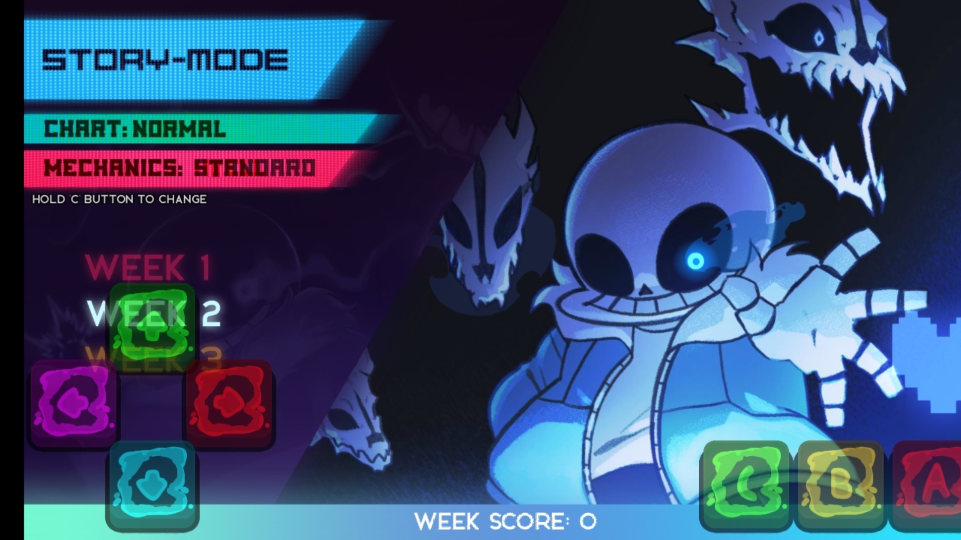 fnf周五夜放克:sane1,2阶段