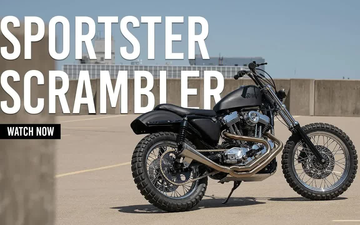 哈雷1200Sportster scrambler风格复古摩托车哔哩哔哩bilibili