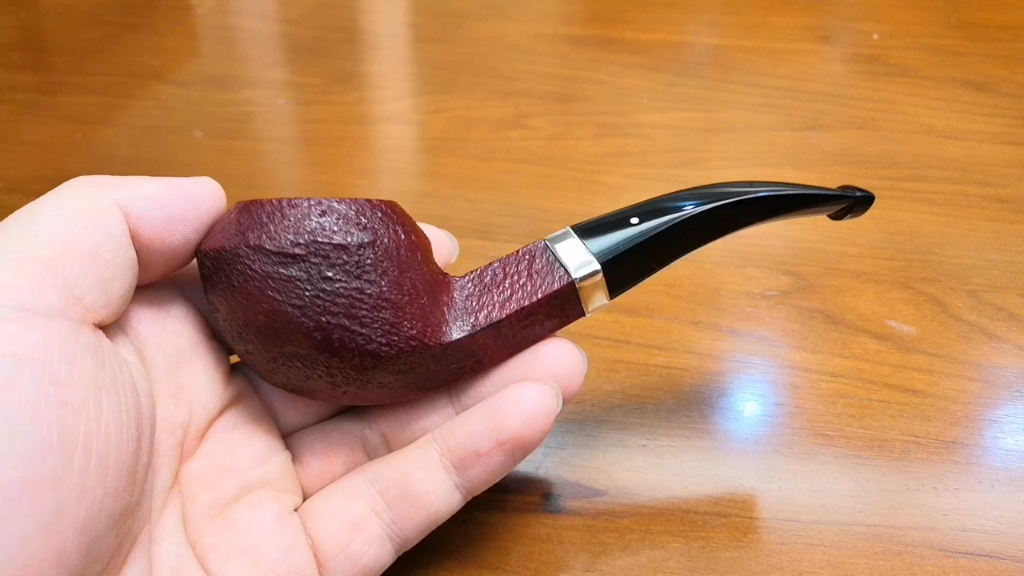 英国登喜路烟斗dunhill rubybark 4108银 经典英式红宝石喷砂牛头犬