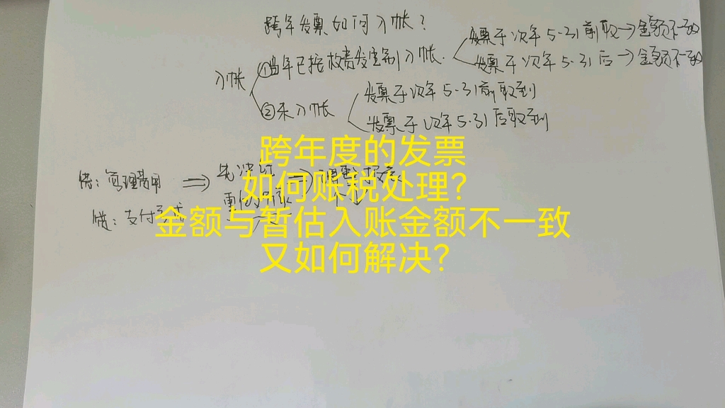 跨年度的发票如何账税处理?金额与暂估入账金额不一致又如何解决?哔哩哔哩bilibili