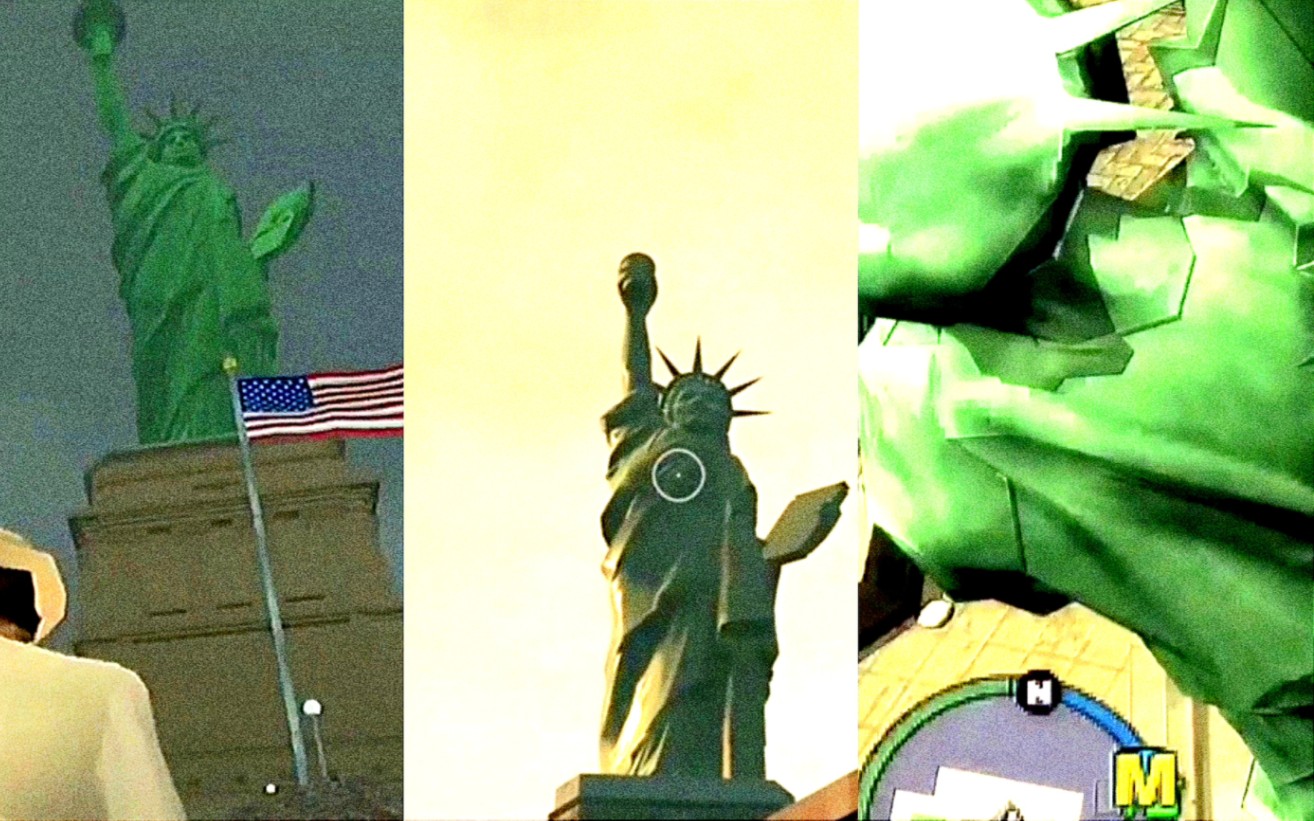 gta历代自由女神像退化史,有三个版本