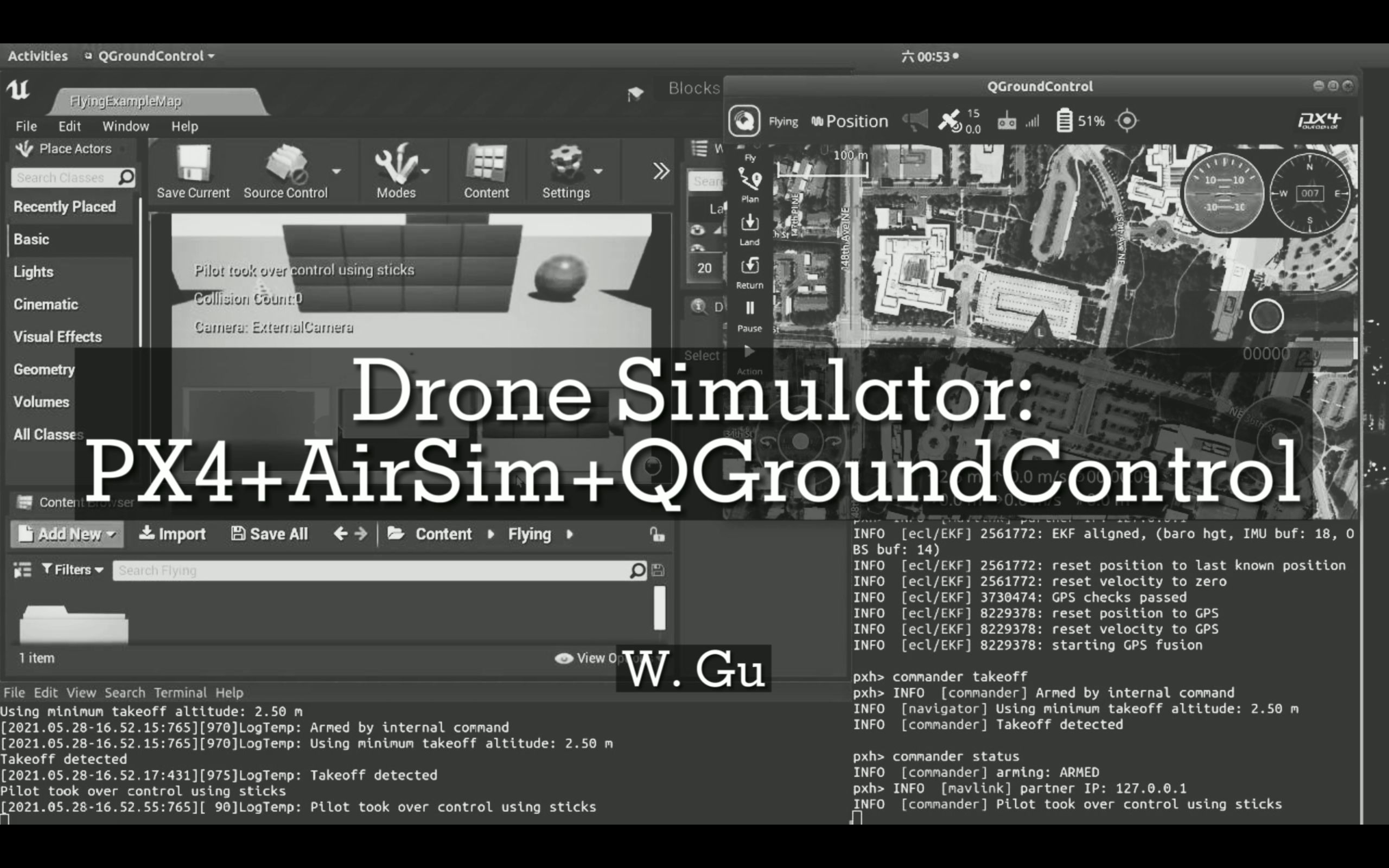 Drone Simulator Setup: PX4+AirSim+QGroundControl哔哩哔哩bilibili