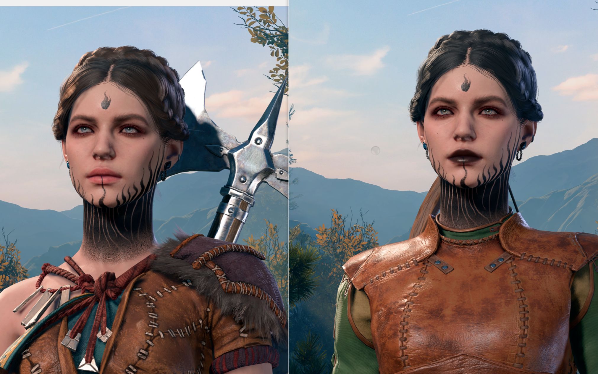 博德之门3 人类捏脸暗黑风格妆容捏脸异色版 双版本