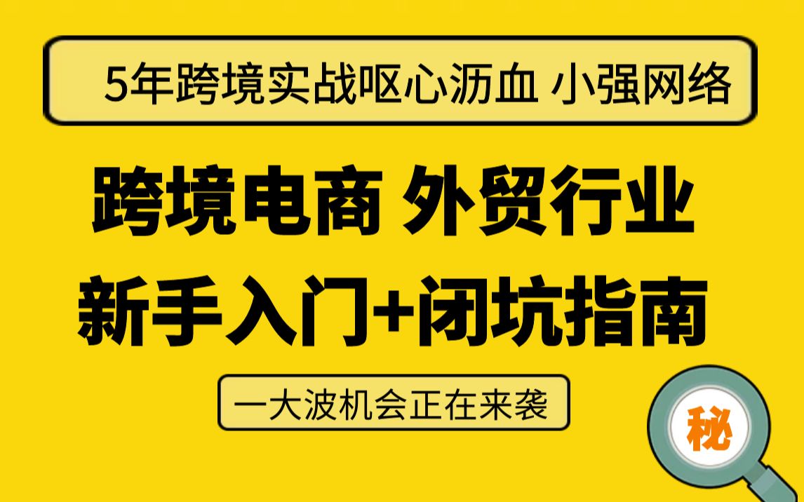 新手做跨境电商外贸 入门+闭坑指南 跨境|外贸|跨境外贸|电商哔哩哔哩bilibili