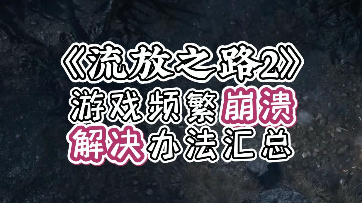 《流放之路2》游戏崩溃切图闪退优化解决教程流放之路