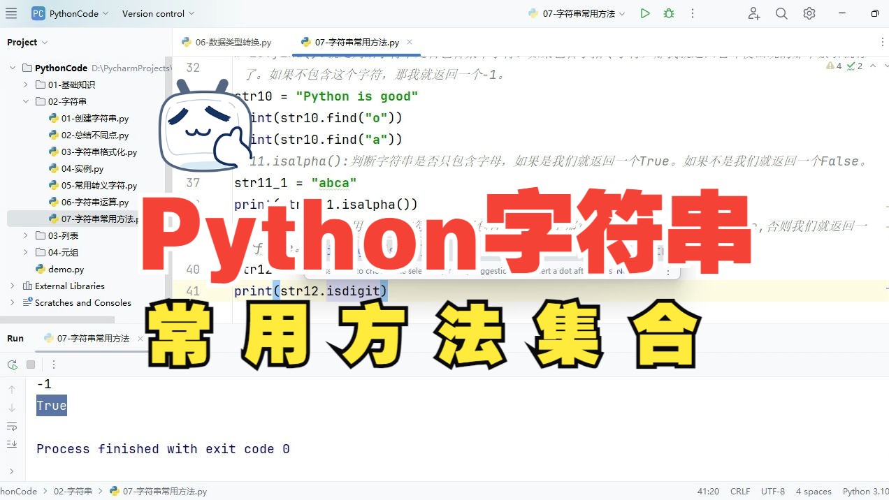 12.Python字符串常用方法:isdigit()
