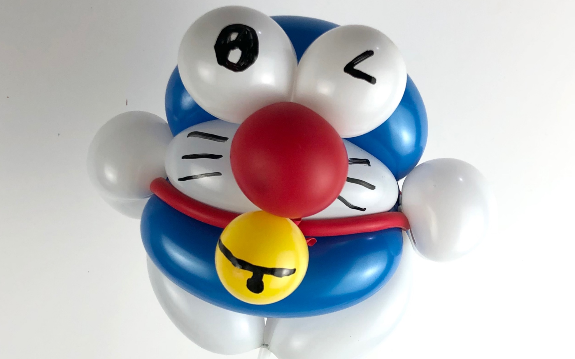 叮当猫多啦a梦机器猫气球卡通造型教程,长条气球教程,宝妈创业兼职