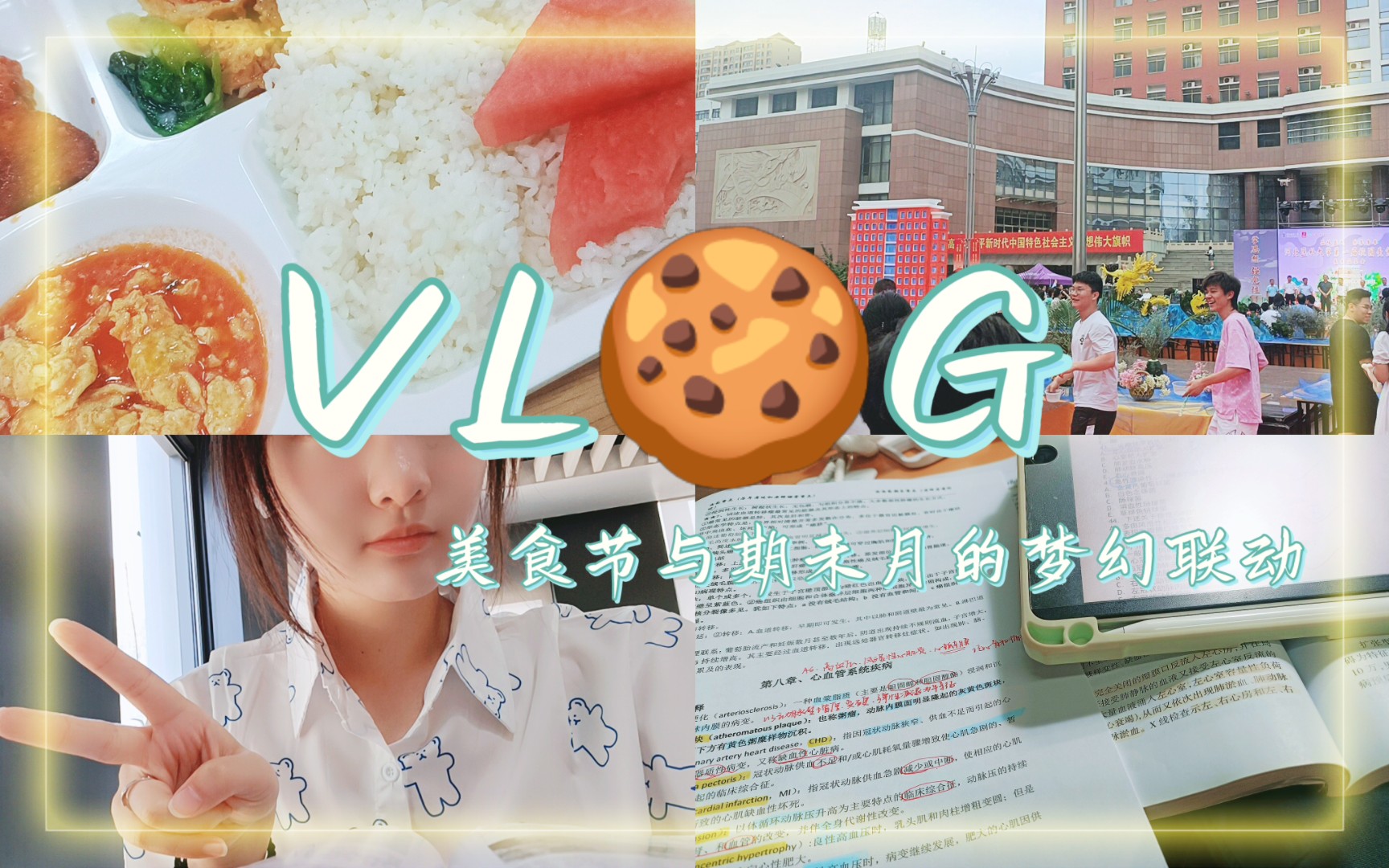 VLOG18#懒猫学医日记:大二医学生美食节与期末月梦幻联动︱做一个人间清醒的女孩哔哩哔哩bilibili