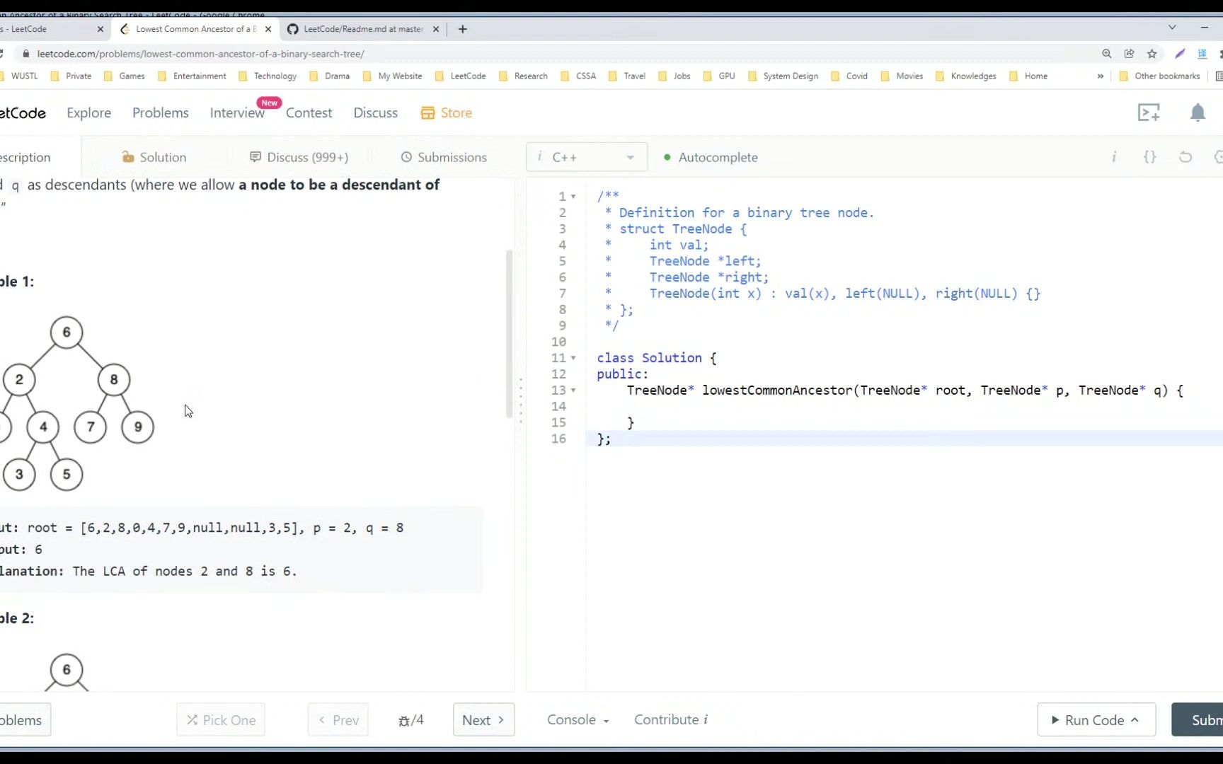 [图]【LeetCode】235. Lowest Common Ancestor of a Binary Search Tree